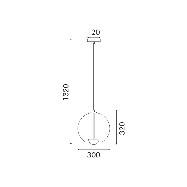 ΚΡΕΜΑΣΤΟ ΦΩΤΙΣΤΙΚΟ ACA HM9160CL ΜΑΥΡΟ LED 10W 3000K IP20 D30XH120CM / HM9160CL 3