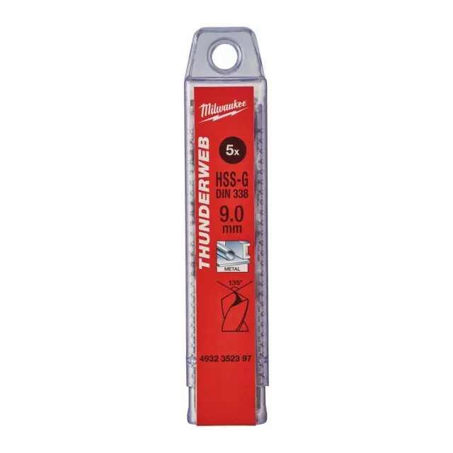 Milwaukee 4932352397 - ΤΡΥΠΑΝΙ ΑΕΡΟΣ ΑΣΗΜΙ HSS-G 9.0mm DIN338 MW 3