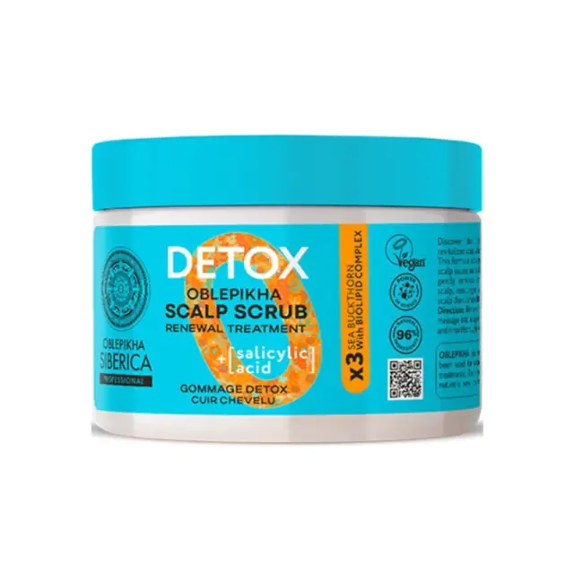 Natura Siberica Oblepikha The Professional Scrub Θεραπείας Τριχωτού Κεφαλής, με 3x Ιπποφαές & Σαλικυλικό Οξύ, για Αποτοξίνωση & Εξισορρόπηση 300ml