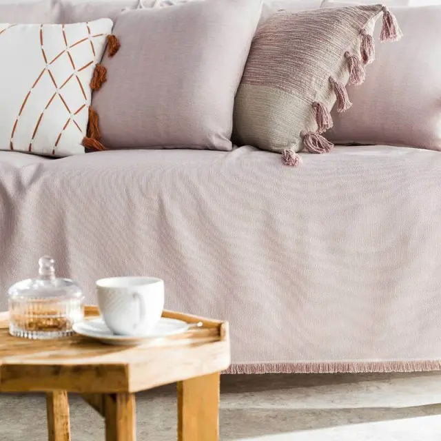 Ριχτάρι Πολυθρόνας 180X180 GOFIS HOME RENE Mauve Pale 732/08 3