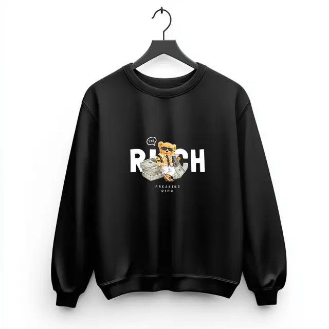 Φούτερ Noshame® Μαύρο με τύπωμα - 3025124 - XXL