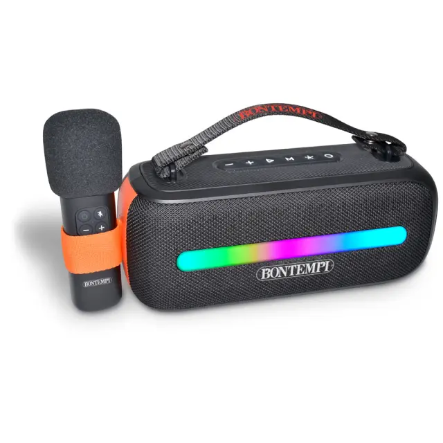 Bontempi Σετ Ασύρματο Ηχείο και Μικρόφωνο με Φώτα RGB 140 Watt 491050