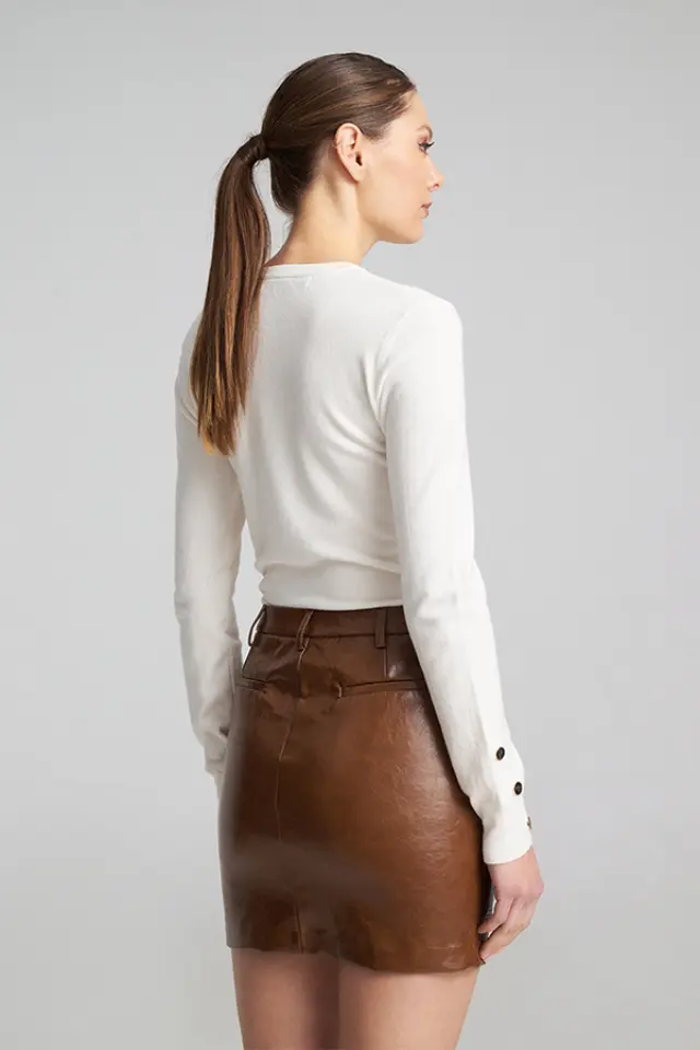 Δερμάτινη Mini Φούστα με Τσέπες SAHAR SKIRT - XS 3