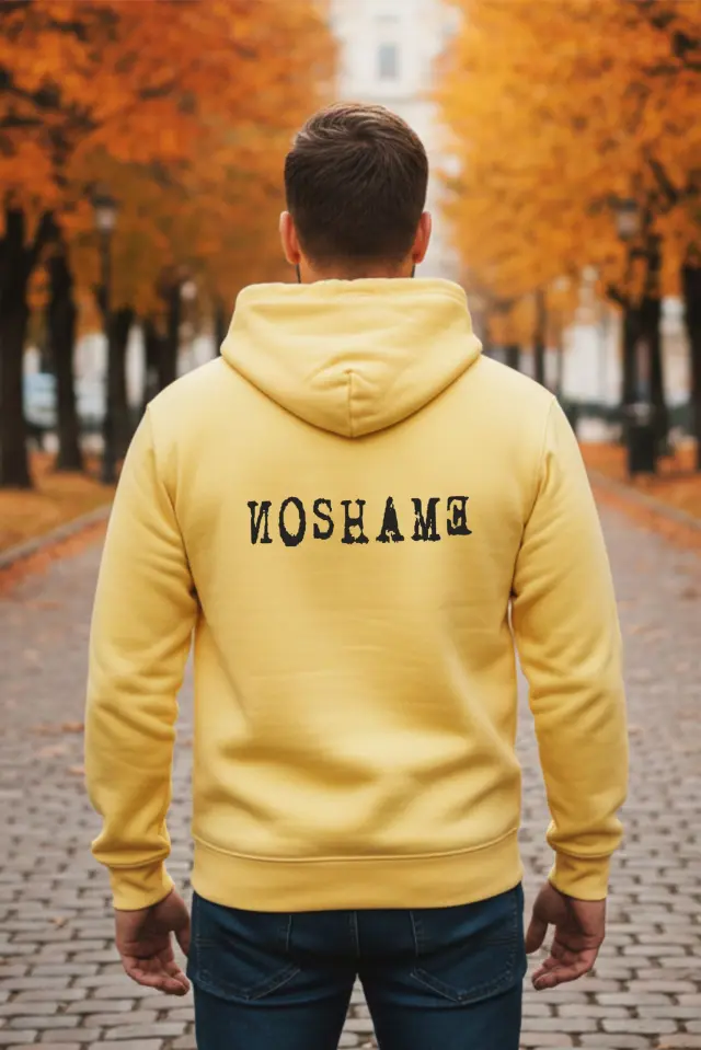 Φούτερ Noshame® Κίτρινο με τύπωμα - 522605 - XXL