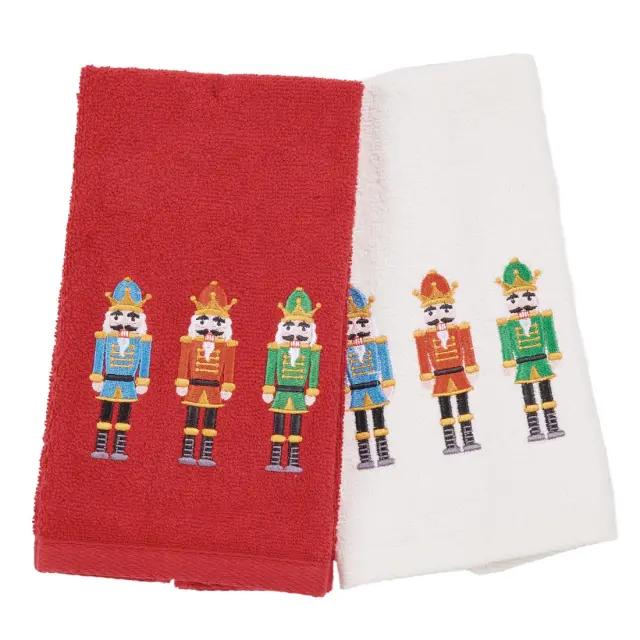 Πετσέτες Κουζίνας Σετ 2 Τεμ 30x50 Christmas Das Home 0810 Red-White 100% βαμβακερό