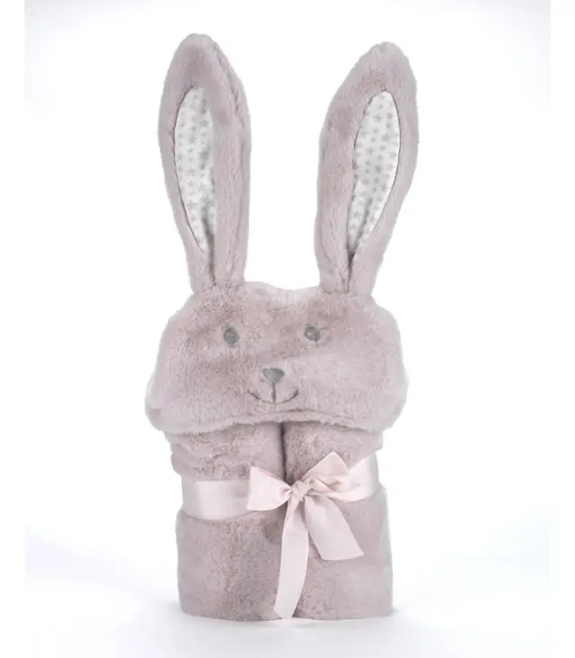 Κουβέρτα Λίκνου (75x95) Pompon Rabbit Σάπιο Μήλο Mora Spain 2