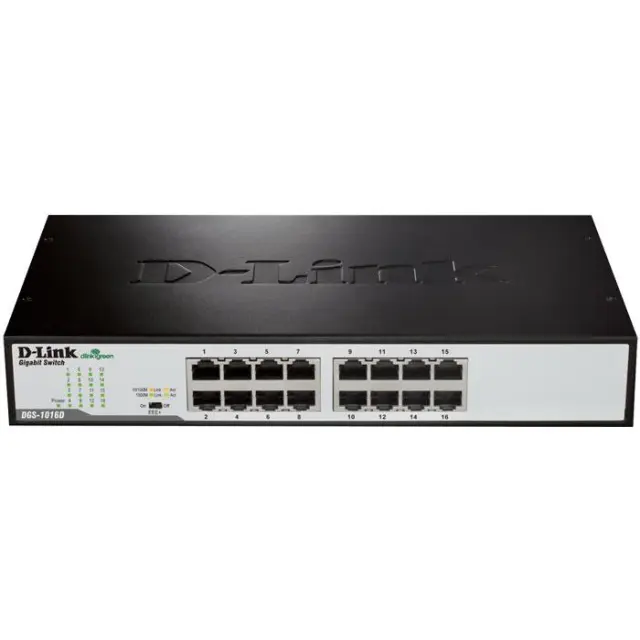 D-Link DGS-1016D/E Unmanaged L2 Switch με 16 Θύρες Ethernet