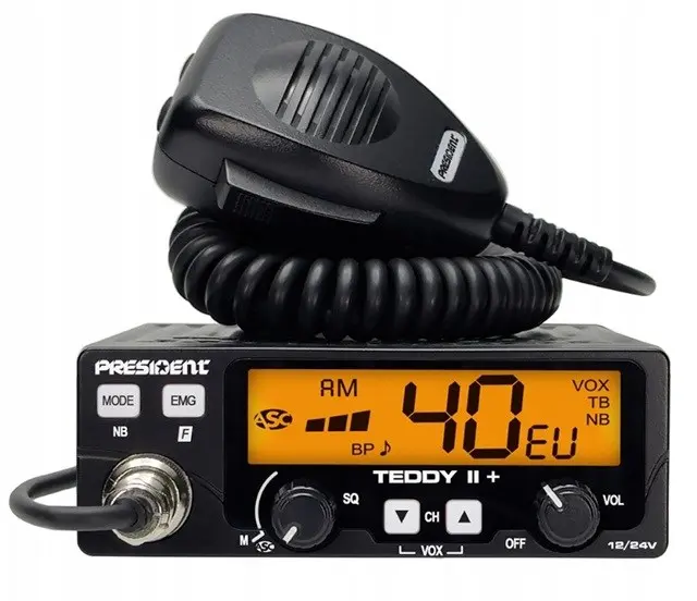 President Teddy II+ AM-FM CB radio Black