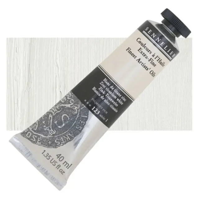 Sennelier Λάδι Finest Artists Oil 123 Zinc Titanium White - 40ml