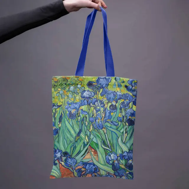 PITEX Τσάντα ώμου από Βελούδο / Tote Bag: Irises 3