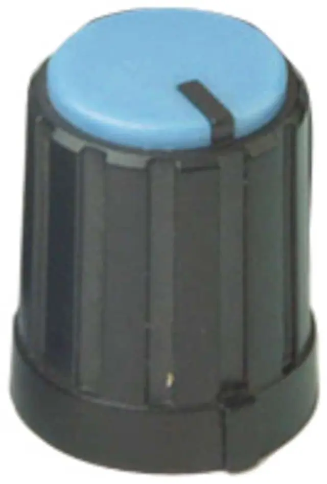 ELECTROVISION 6mm Rotary Pointer Knob with Coloured Cap and Push On Fitting (F207AE) 3