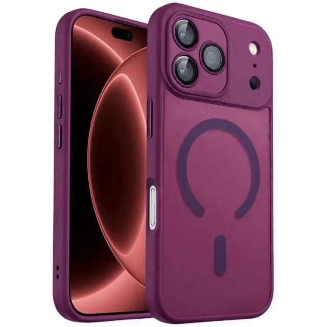 Hybrid Magsafe Matte Θήκη για iPhone 17 Pro Max/18 Pro Max-Rose Red OEM