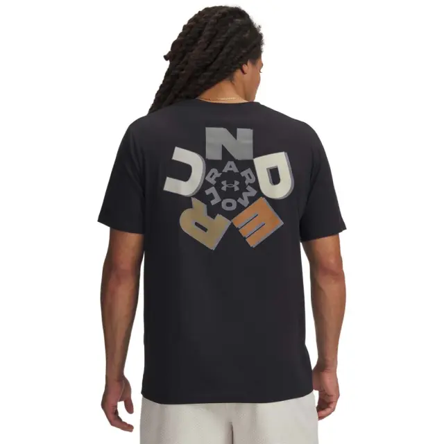 Under Armour Men's Radial Wordmark Shortsleeve T-Shirt Μαύρο 6009264-001 (Under Armour) 2