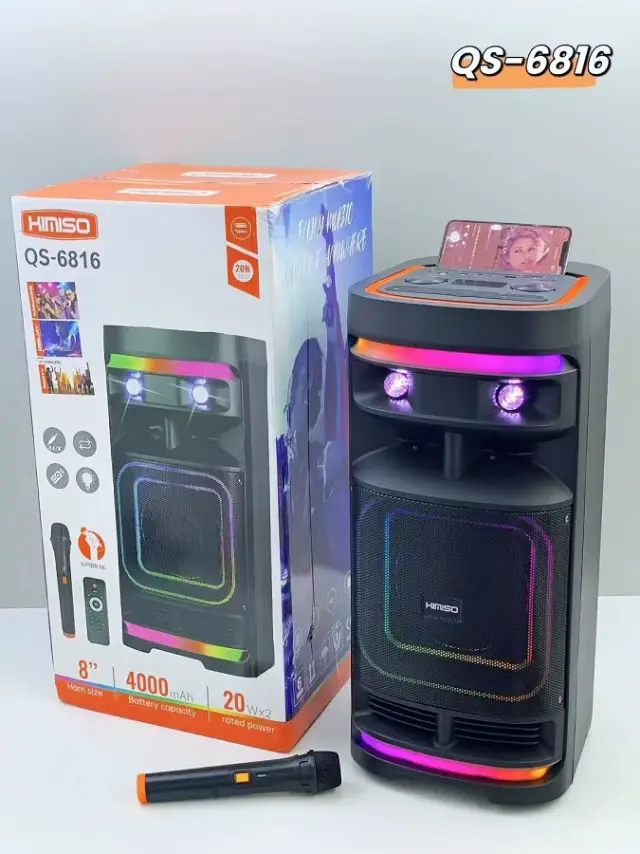 Φορητό ηχείο subwoofer με μικρόφωνο Karaoke - QS-6816 - 260455 3