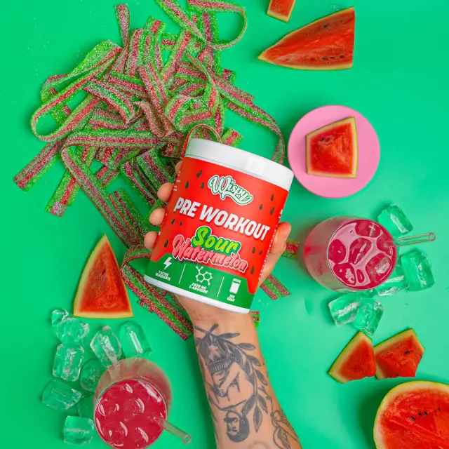 Wispy Pre Workout Powder Sour Watermelon, 350 g 3
