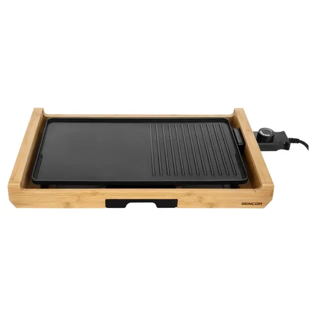 Επιτραπέζια Ηλεκτρική Ψηστιέρα 2 in 1 Premium Bamboo Sencor SBG 206BK