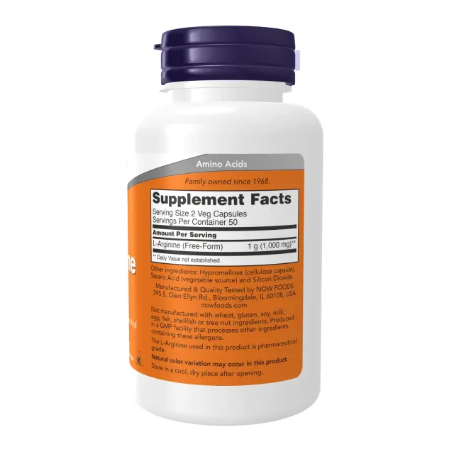 Now Foods L-Arginine 500mg 100 caps (733739000309) 3