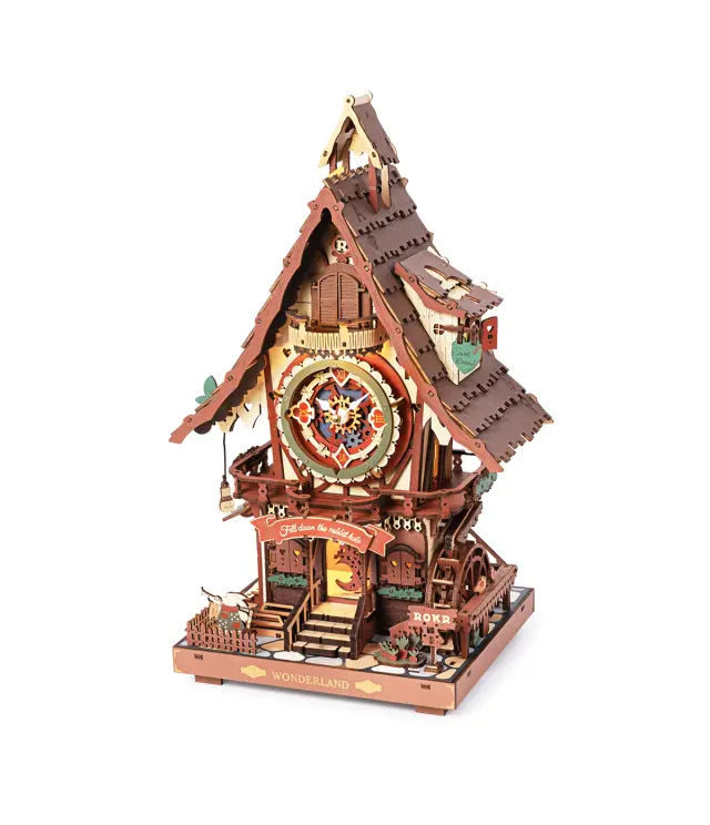 Robotime Ξύλινη Μηχανική Κατασκευή Cuckoo Clock LC901C