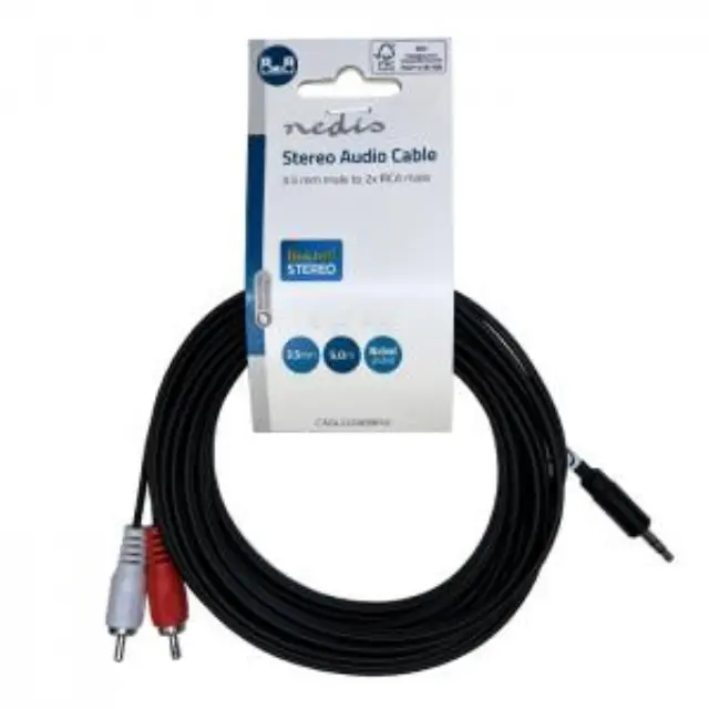 Καλώδιο ήχου 3,5mm stereo αρσ. - 2x RCA αρσ., 5.00m. 3