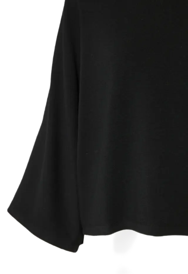 FunkyBuddha γυναικεία cropped μπλούζα με φαρδιά μανίκια FBL014-104-17-1 2