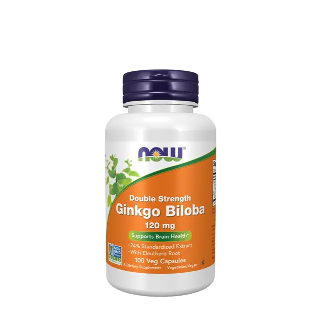 Now Foods Ginkgo Biloba, Double Strength 120 mg 100 Veg Capsules