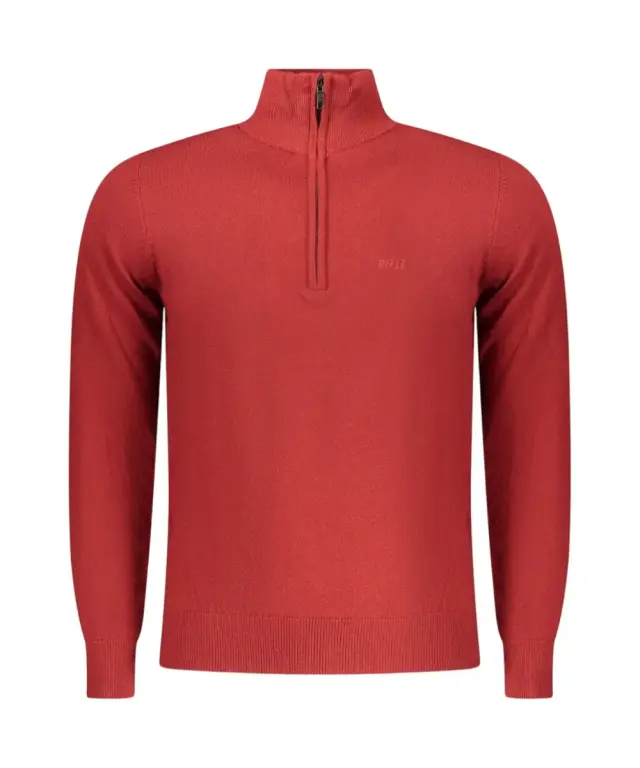 Rifle Jeans - Ανδρικό Πουλόβερ Half Zip Regular Fit RFTR072-RED Κόκκινο - M