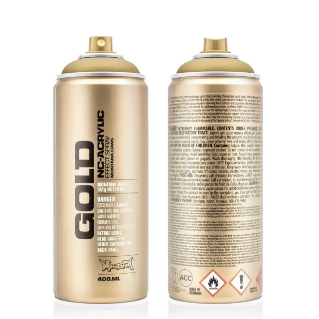 Montana Gold Chrome Spray Paint 400ml M1100 Silver Matt 2