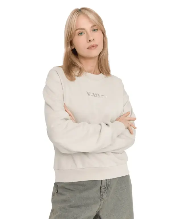 Vans - Γυναικείο Φούτερ W Essential H Fit Rlx Crew VN000RAM-EN9 Μπεζ - XS
