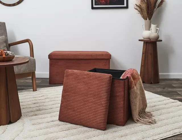 Σκαμπό Scott Home Deco Factory με αποθηκευτικό χώρο και διαστάσεις 38x38x38cm HD0275 2