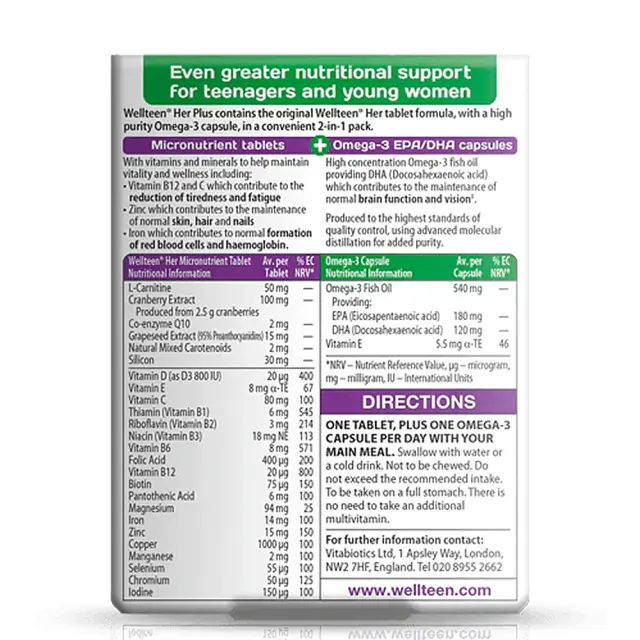 Vitabiotics Wellteen Her Plus 2