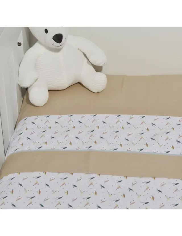 Oliver Baby Des.404 Σεντόνια Λίκνου Σετ 2τ -75x110-100% Βαμβάκι Μπεζ