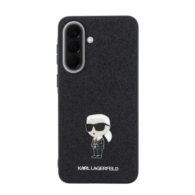 Karl Lagerfeld Fixed Glitter Metal Ikonik Case for Samsung Galaxy A57 Black 3