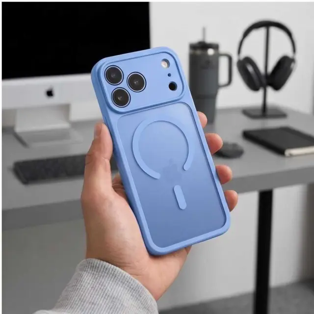 Tech-Protect Θήκη Κινητού iPhone 17 Pro Max / 18 Pro Max Basicmag Magsafe Matte Light Blue 3
