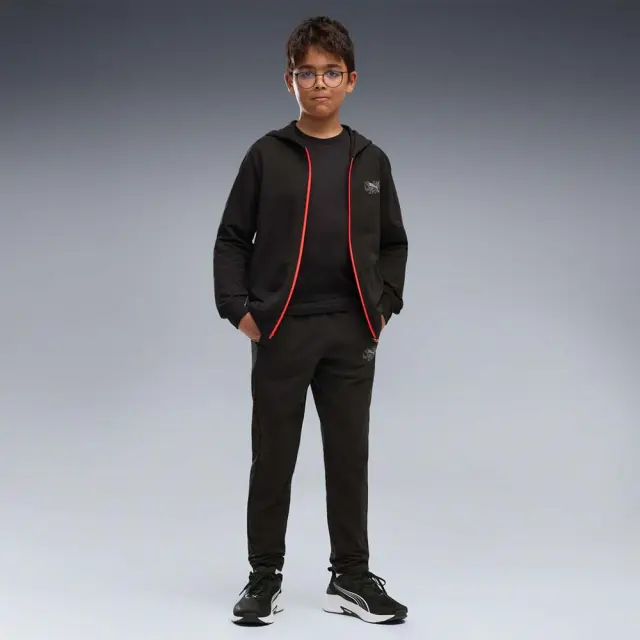 Puma Boy's Active Sports Full-Zip Hoodie Μαύρο 529267-01 (Puma) 3
