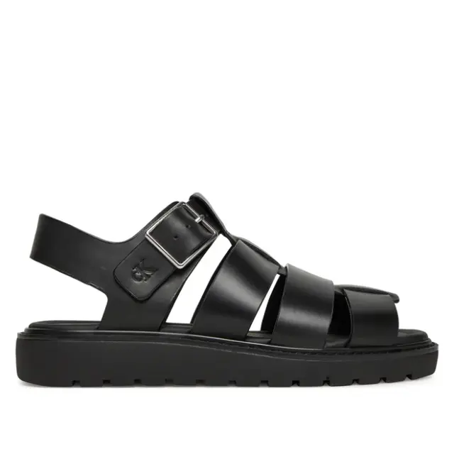 Γυναικεία Δερμάτινα Σανδάλια Calvin Klein YW0YW01700 0GJ Μαύρα Μαύρο - 37