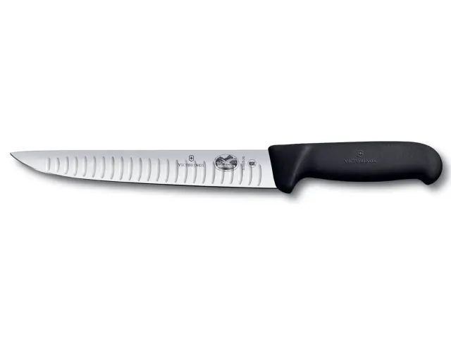 Μαχαίρι Κρέατος Victorinox Fibrox με στενή λεπίδα, αυλακώσεις και μήκος 20cm - Black5.5523.20 3