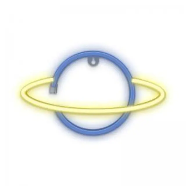 Neon LED Forever Light FLNE11 SATURN (USB/Μπαταρίας & On/Off) Κίτρινο - Μπλε N64433 2