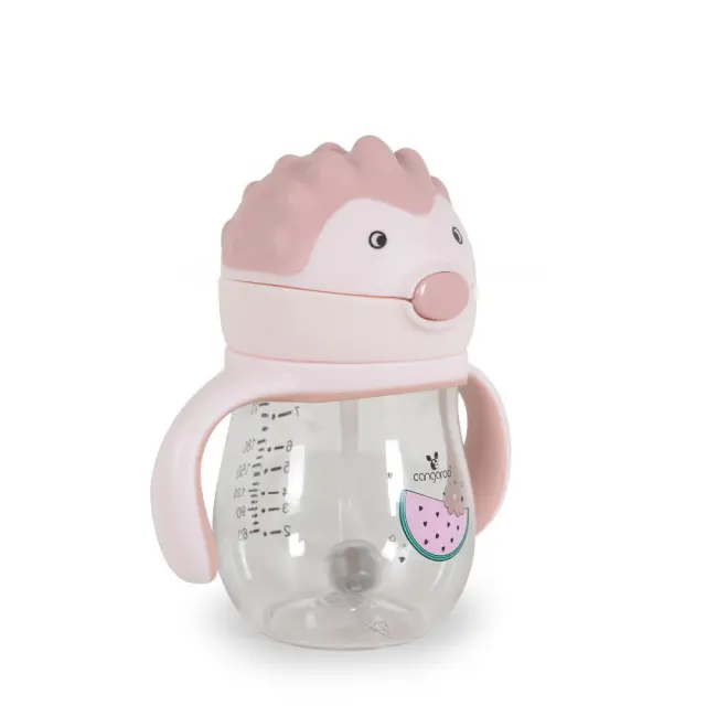 Ποτηράκι με Λαβές και Καλαμάκι 250ml Brillo Cangaroo Pink A0033 3800146269524