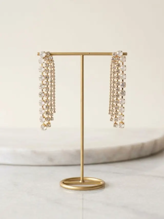 PETITE PENELOPE EARRINGS GOLD-CRYSTAL