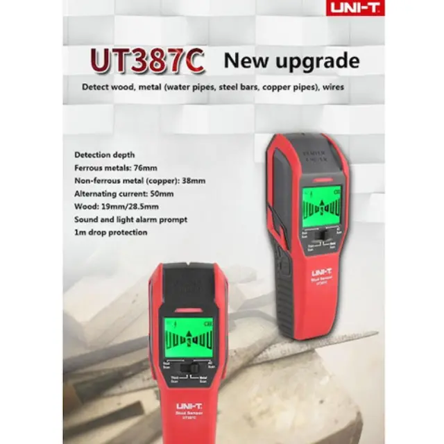 Uni-T UT387C Ψηφιακός Ανιχνευτής Καλωδίων, Μετάλλου & Ξύλου 3