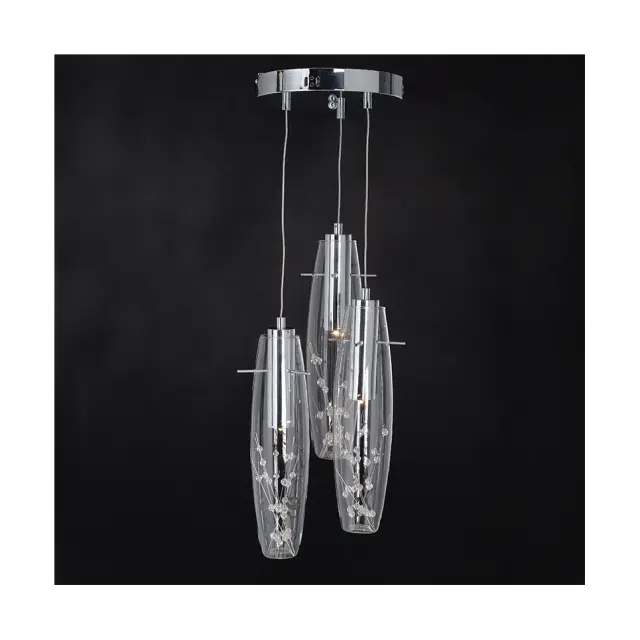 AcaLight Offer NETTO ΦΩΤΙΣΤΙΚΟ ΚΡΕΜΑΣΤΟ ΧΡΩΜΙΟ ΜΕΤΑΛΛΙΚΟ LED 9W 3000K 360Lm IP20 Φ300Χ1000mm