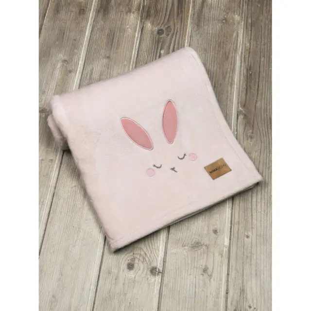 Κουβέρτα Κούνιας 110x150 Fleece 300gsm Nima Bunny Pink 100% Πολυέστερ 2