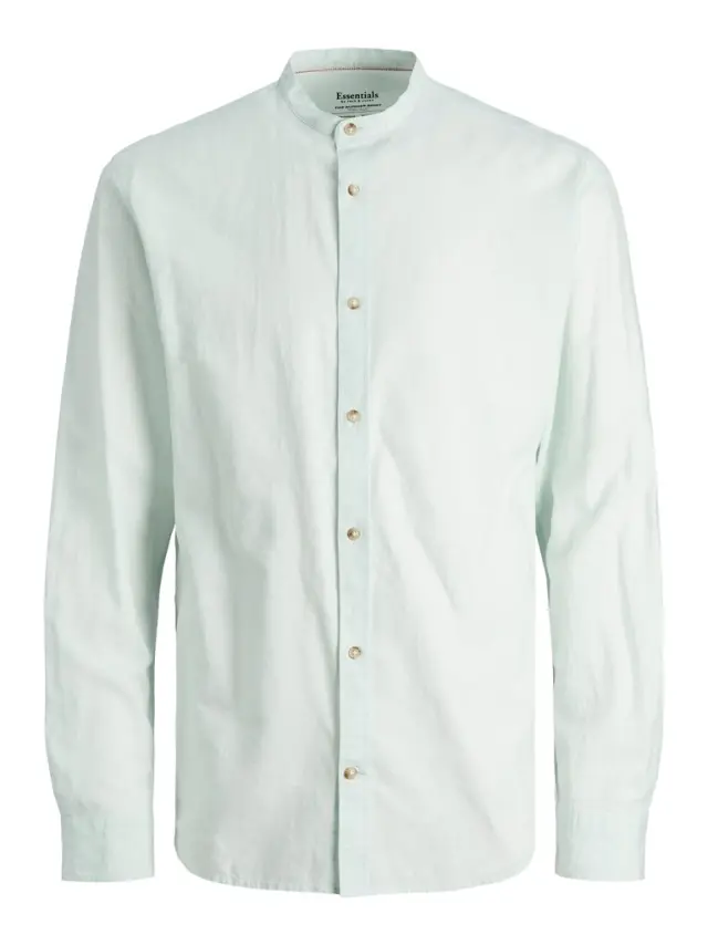 JJESUMMER BAND LINEN BLEND SHIRT LS SN soothing sea