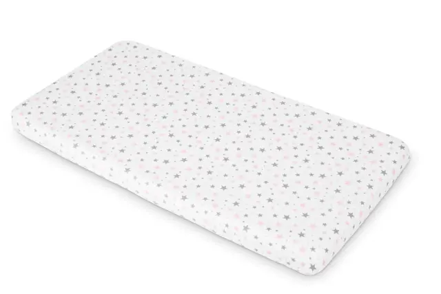 Σεντόνι με Λάστιχο 60x120cm Sensillo Stars Pink 2211 2