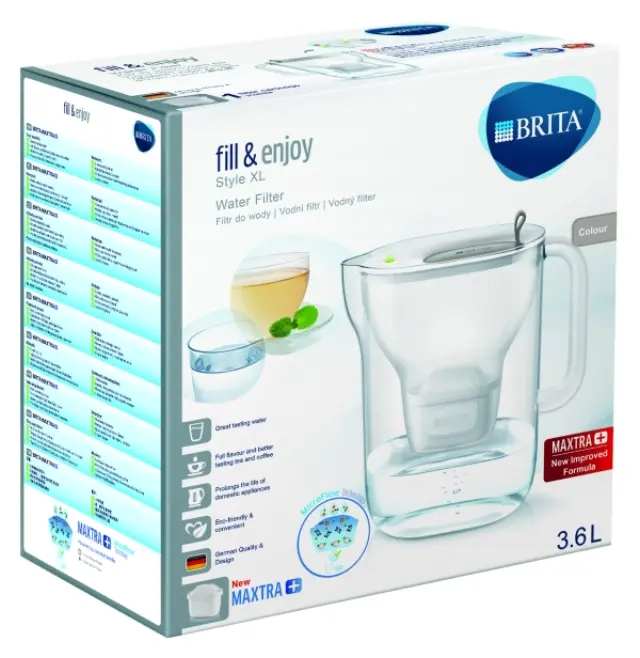 BRITA STYLE XL LED 4W Grey 3,6Lt με φίλτρο Maxtra+