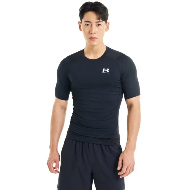 Under Armour Men's HeatGear Armour Compression Shortsleeve T-Shirt Μαύρο 1361518-001 (Under Armour) - XLarge