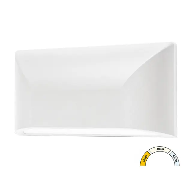 LED ΦΩΤΙΣΤΙΚΟ PC ΕΠΙΤΟΙΧΟ ΟΒΑΛ ΜΟΝΗΣ ΚΑΤΕΥΘΥΝΣ. 6W CCT IP65 ΛΕΥΚO