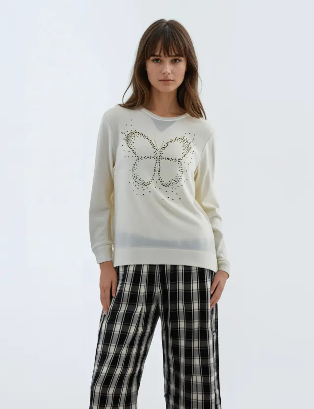 W1050 - Type - PYJAMA BLACK PLAID - S 2