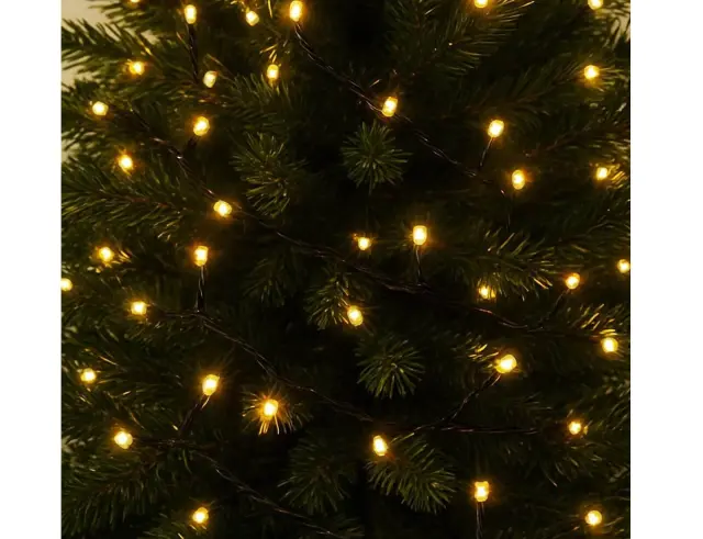 500 Φωτάκια LED - 10 Μέτρα + 3 Μέτρα σύνδεσης, Κανονική Διάταξη, Πράσινο καλώδιο - Θερμό λευκό AGL000300 3