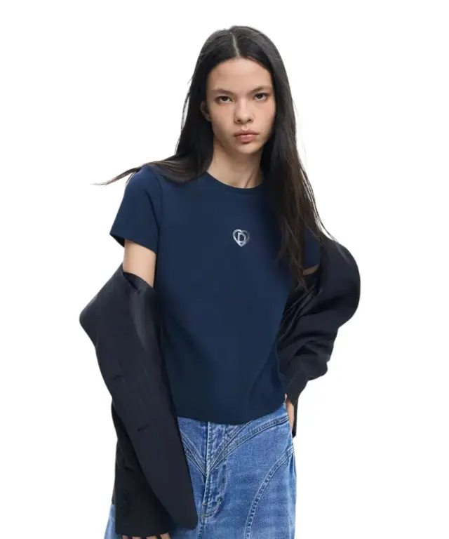 Desigual - Γυναικείο T-shirt Berlin 26SWTK04-5000 Μπλε - XS 2